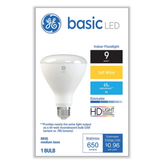 Picture of Basic Led Dimmable Indoor Flood Light Bulbs, Br30, 8 W, Soft White