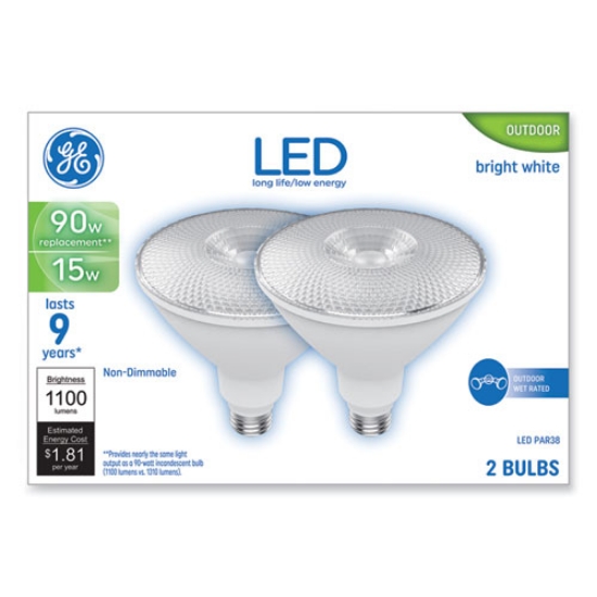 Picture of Led Par38 Non-Dimmable Outdoor Flood Light Bulb, 15 W, Bright White, 2/pack