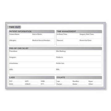 Picture of Time Out Magnetic Whiteboard, 24.5 x 18.5, White/Gray Surface, Satin Aluminum Frame, Ships in 7-10 Business Days