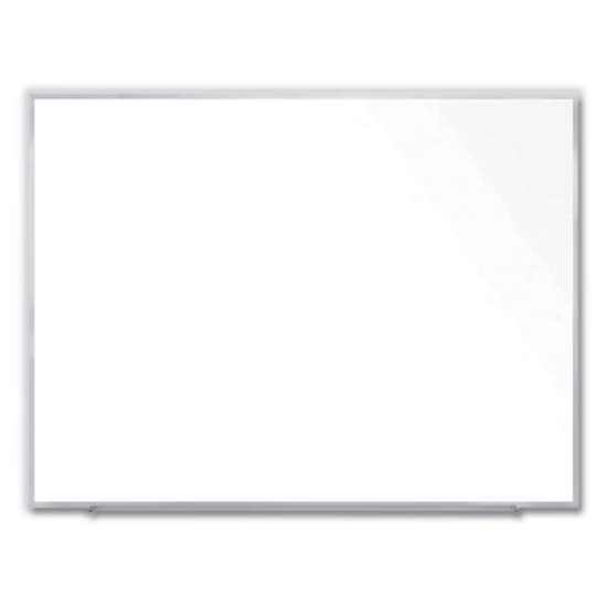 Picture of Magnetic Porcelain Whiteboard with Aluminum Frame, 72.5 x 60.47, White Surface, Satin Aluminum Frame, Ships in 7-10 Bus Days