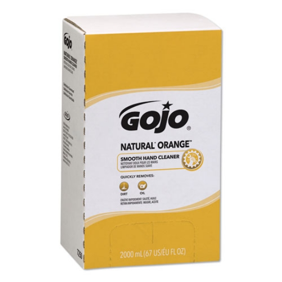 Picture of NATURAL ORANGE Smooth Hand Cleaner, Citrus Scent, 2,000 mL Bag-in-Box Refill, 4/Carton