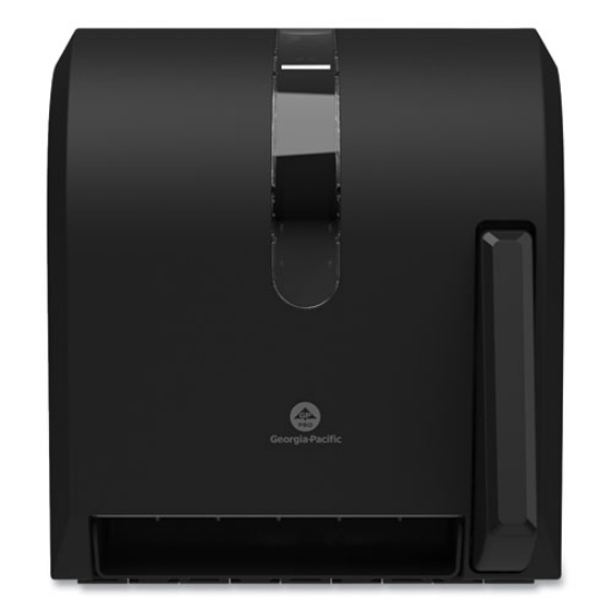 Picture of Hygienic Push-Paddle Roll Towel Dispenser, 13 X 10 X 14.4, Black