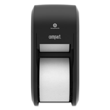 Picture of Compact Vertical 2-Roll Coreless Tissue Dispenser, 14.06 X 6.69 X 8.19, Black