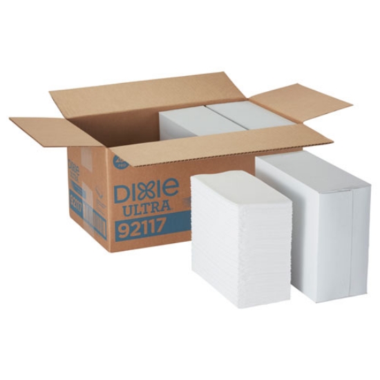 Picture of 1/8-Fold Linen-Replacement Dinner Napkins, Two-Ply, 17 X 17, White