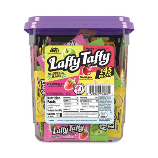Picture of Laffy Taffy, Assorted Flavors, 3.08 Lb Tub, 145 Wrapped Pieces/tub, Ships In 1-3 Business Days