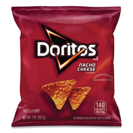 Picture of Nacho Cheese Tortilla Chips, 1 Oz Snack Bag, 50/carton, Ships In 1-3 Business Days
