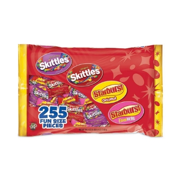 Picture of Skittles And Starburst Fun Size Variety Pack, 6 Lb 8.4 Oz Bag, Ships In 1-3 Business Days