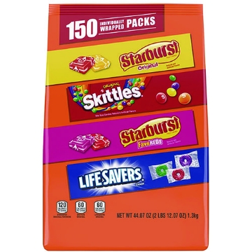 Picture of Chewy and Hard Candy Assortment, 44.07 oz Bag, 150 Individually Wrapped Pieces, Ships in 1-3 Business Days