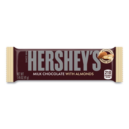 Picture of Milk Chocolate With Almonds, 1.45 Oz Bar, 36/box, Ships In 1-3 Business Days