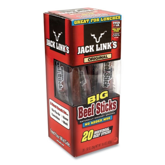 Picture of Big Beef Sticks, 0.92 oz Sticks, 20 Sticks/Carton, Ships in 1-3 Business Days