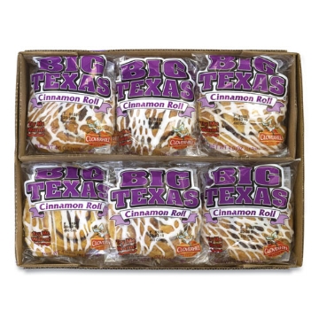 Picture of Big Texas Cinnamon Roll, 4 oz, 12/Carton, Ships in 1-3 Business Days