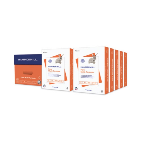 Picture of Fore Multipurpose Print Paper, 96 Bright, 20 lb Bond Weight, 8.5 x 11, White, 500 Sheets/Ream, 10 Reams/Carton