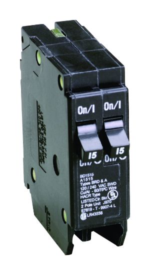 Picture of Eaton Brothers Corp. BD1515 BKR BD 2-1P 15/15A 1" (EA)