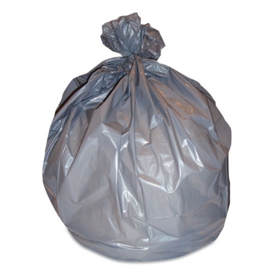 Picture of linear low-density can liners, 40 to 45 gal, 1.3 mil, 40 x 46, clear, 20 bags/roll, 5 rolls/carton