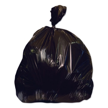 Picture of Low-Density Repro Can Liner, 56 gal, 1.35 mil, 46 x 50, Black, 20 Bags/Roll, 5 Rolls/Carton