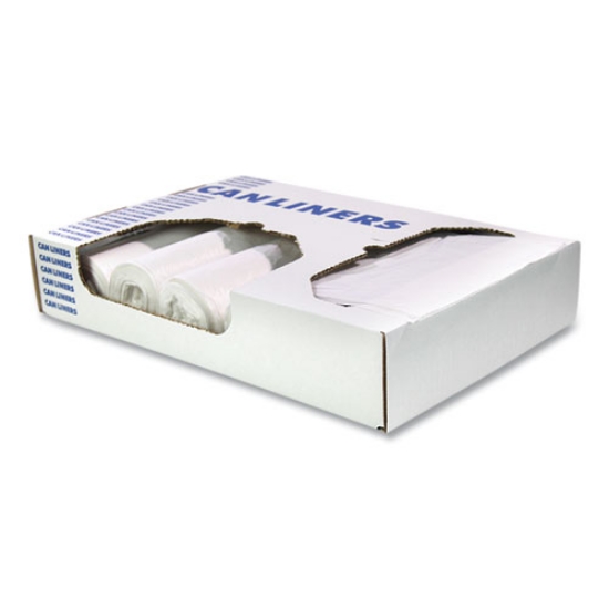 Picture of High-Density Coreless Can Liners, 4Gal, 6Mic, 17x18, Natural, 50Bags/Rl,40Rls/Ct