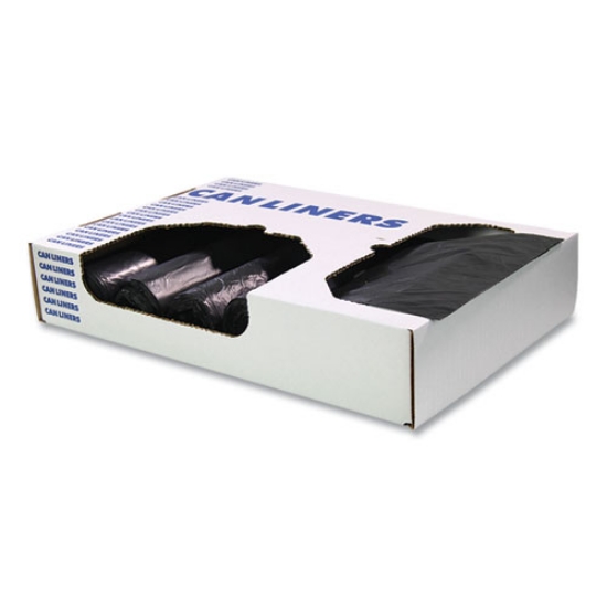 Picture of High-Density Coreless Can Liners,12-16Gal,8Mic,24x33,Black,50 Bags/Rl,20 Rls/Ct