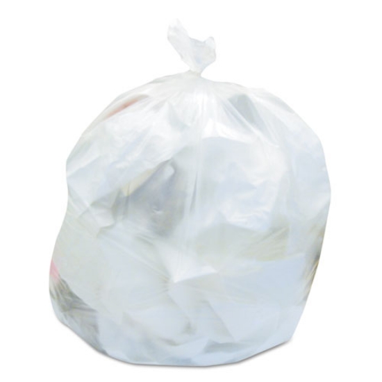 Picture of High-Density Waste Can Liners, 30 gal, 8 mic, 30" x 37", Natural, 25 Bags/Roll, 20 Rolls/Carton