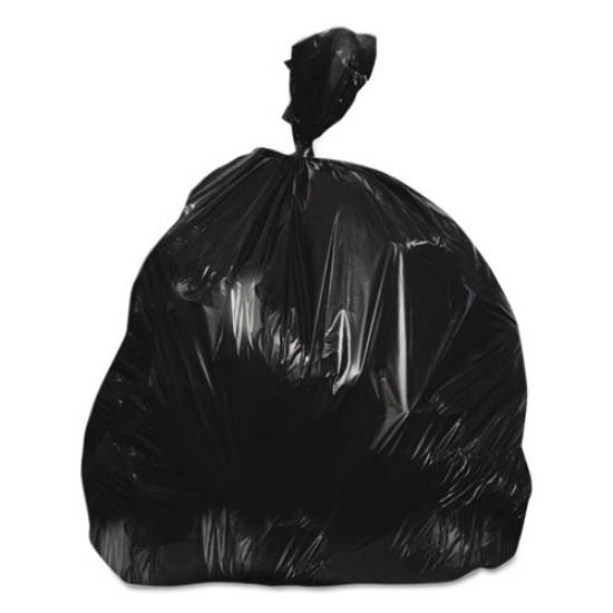 Picture of High-Density Waste Can Liners, 30 gal, 10 mic, 30" x 37", Black, 500/Carton