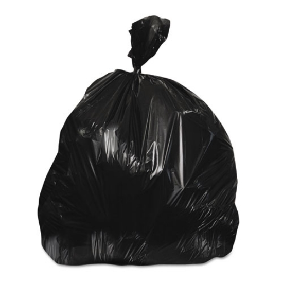 Picture of High-Density Waste Can Liners, 45 gal, 22 mic, 40" x 48", Black, 150/Carton