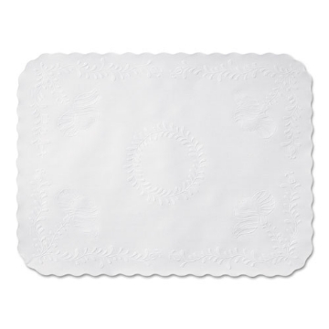 Picture of Scalloped Edge Traymat, Bond Paper, White, 16.63 X 12.75, 1,000/carton