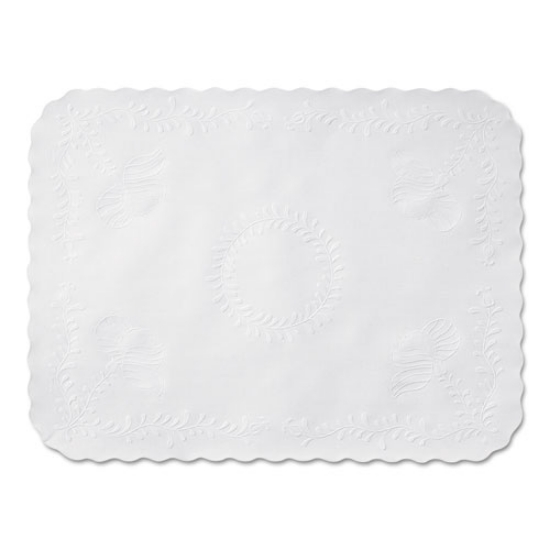 Picture of Scalloped Edge Traymat, Bond Paper, White, 16.63 X 12.75, 1,000/carton