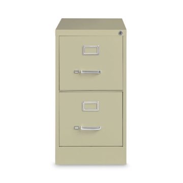 Picture of Vertical Letter File Cabinet, 2 Letter-Size File Drawers, Putty, 15 x 26.5 x 28.37