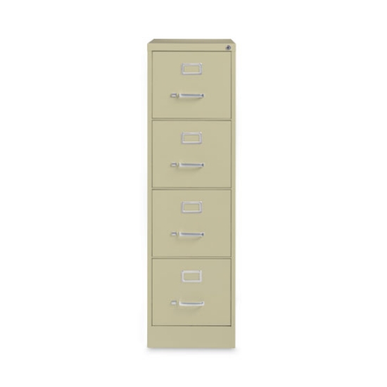 Picture of Vertical Letter File Cabinet, 4 Letter-Size File Drawers, Putty, 15 x 26.5 x 52