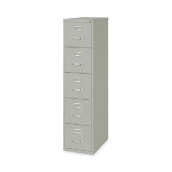 Picture of Vertical Letter File Cabinet, 5 Letter-Size File Drawers, Light Gray, 15 x 26.5 x 61.37