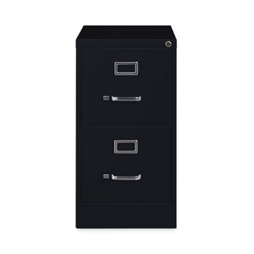 Picture of Vertical Letter File Cabinet, 2 Letter-Size File Drawers, Black, 15 x 22 x 28.37