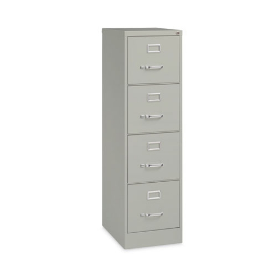 Picture of Vertical Letter File Cabinet, 4 Letter-Size File Drawers, Light Gray, 15 x 22 x 52