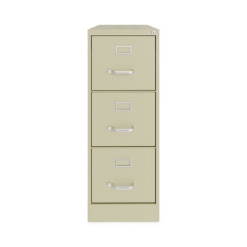 Picture of Vertical Letter File Cabinet, 3 Letter-Size File Drawers, Putty, 15 x 22 x 40.19