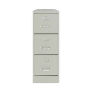 Picture of Vertical Letter File Cabinet, 3 Letter-Size File Drawers, Light Gray, 15 x 22 x 40.19