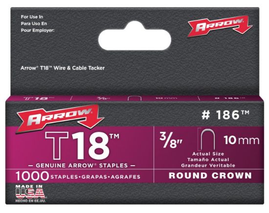 Picture of ARROW FASTENER CO LLC 186 STAPLE T18 3/8" 1000PK (PK-5-EA)