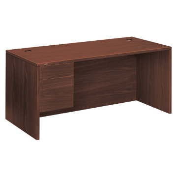 Picture of 10500 Series "l" Workstation Left Pedestal Desk, 66" X 30" X 29.5", Mahogany