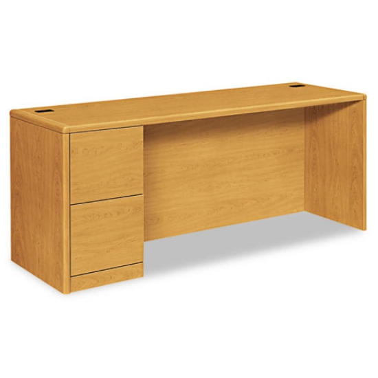 Picture of 10700 Series Left Pedestal Credenza, 72w X 24d X 29.5h, Harvest