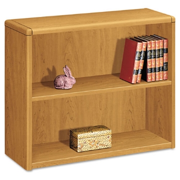 Picture of 10700 Series Wood Bookcase, Two-Shelf, 36w x 13.13d x 29.63h, Harvest