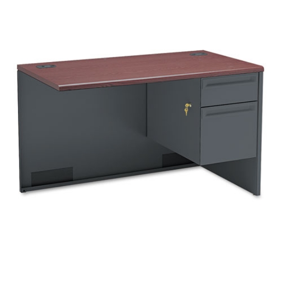 Picture of 38000 SERIES FLUSH RETURN, RIGHT, 48W X 24D X 29.5H, MAHOGANY/CHARCOAL