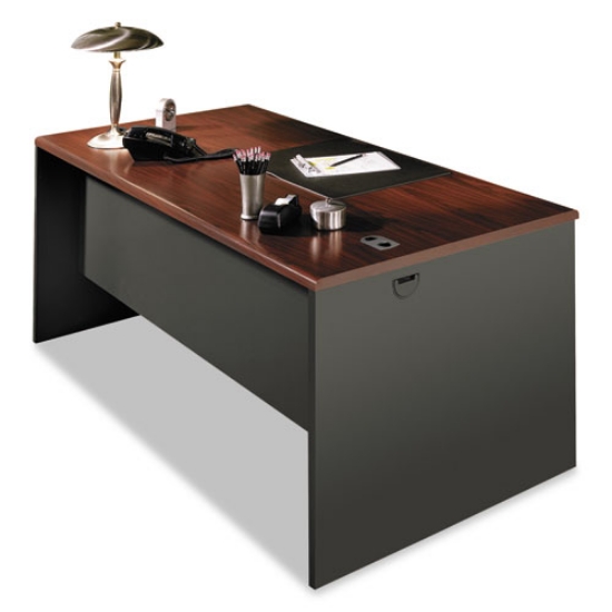 Picture of 38000 Series Desk Shell, 60" X 30" X 29.5", Mahogany/charcoal