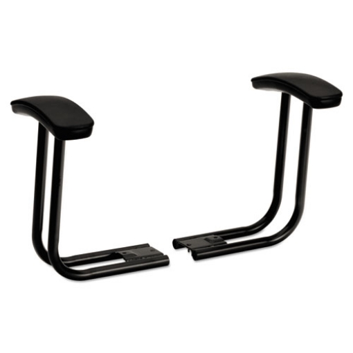 Picture of Optional Fixed T-Arms for HON ComforTask Series Swivel Task Chairs, Black, 2/Set