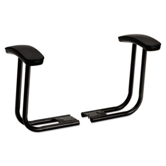 Picture of Optional Fixed T-Arms for HON ComforTask Series Swivel Task Chairs, Black, 2/Set