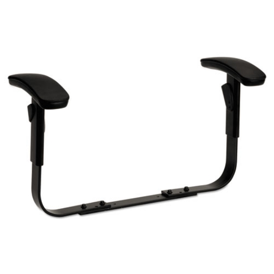 Picture of Optional Height-Adjustable T-Arms for HON ComforTask Series Swivel Task Chairs, Black, 2/Set