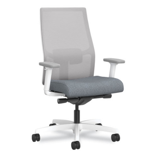 Picture of Ignition 2.0 4-Way Stretch Mid-Back Mesh Task Chair, Navy Blue Lumbar Support, Basalt/Fog/White, Ships in 7-10 Business Days