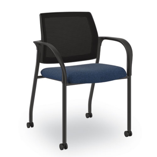 Picture of Ignition Series Guest Chair with Arms, 25" x 21.75" x 33.5", Navy Seat, Black Back, Black Base, Ships in 7-10 Business Days