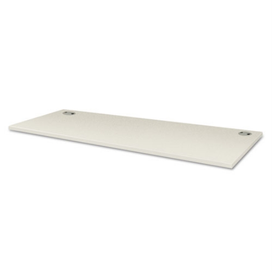 Picture of voi rectangular worksurface, two grommets, 60" x 24", silver