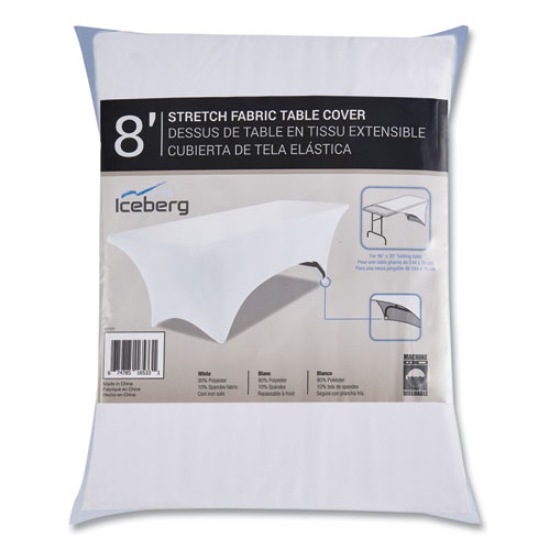 Picture of iGear Fabric Table Cover, Polyester, 30 x 72, White