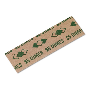 Picture of Tubular Coin Wrappers, Dimes, $5, Pop-Open Wrappers, 1000/pack