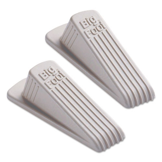 Picture of Big Foot Doorstop, No Slip Rubber Wedge, 2.25w X 4.75d X 1.25h, Beige, 2/pack