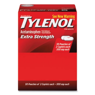 Picture of Extra Strength Caplets, Two-Pack, 50 Packs/box