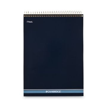 Picture of Stiff-Back Wire Bound Notepad, Wide/legal Rule, Canary/blue Cover, 70 Canary-Yellow 8.5 X 11.5 Sheets